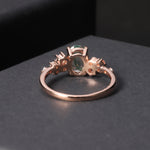 Load image into Gallery viewer, Enchanted Reverie Oval Cut Moss Agate Ring
