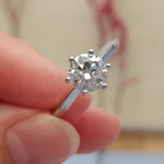 Load image into Gallery viewer, Amelia&#39;s Round Cut Moissanite Ring
