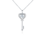 Load image into Gallery viewer, Key To Her Heart Moissanite Pendant Necklace
