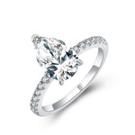 Load image into Gallery viewer, Emilia&#39;s Exquisite 3.0ct Pear Cut Moissanite Ring
