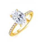 Load image into Gallery viewer, Alicia&#39;s 3.5ct Oval Cut Moissanite Ring in 925 Silver
