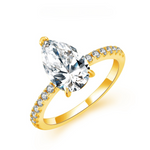 Load image into Gallery viewer, Emilia&#39;s Exquisite 3.0ct Pear Cut Moissanite Ring
